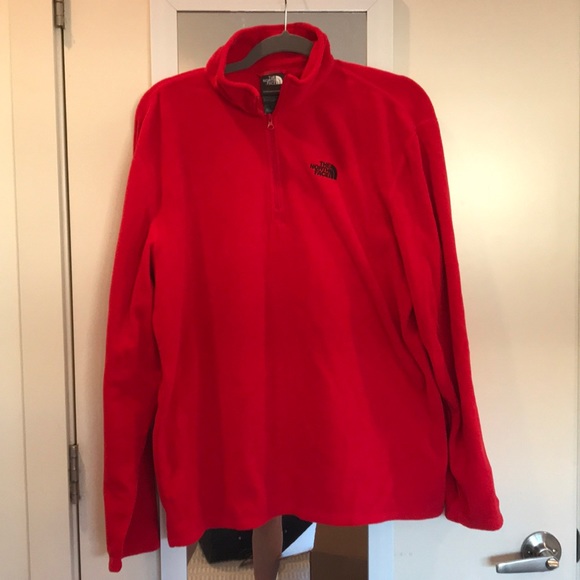mens red north face fleece